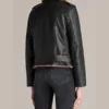 Adah Black Shearling Leather Jacket For Women get now
