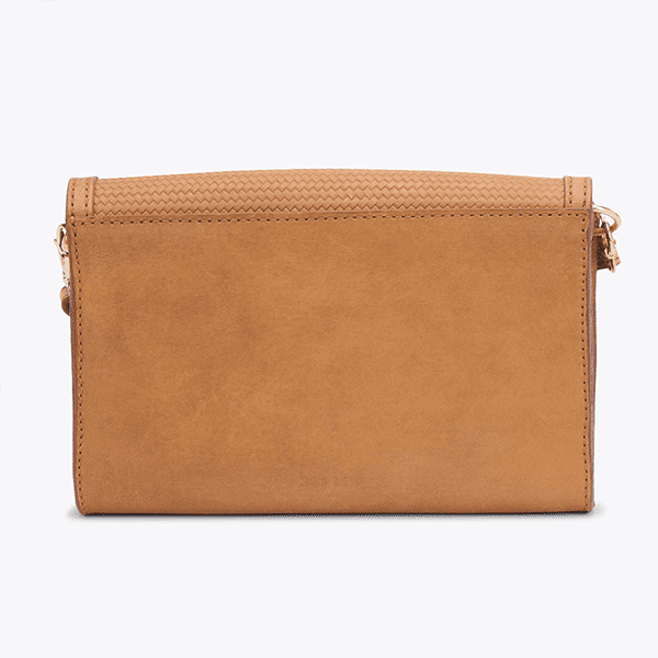 Women's Almond Leather Crossbody Purse shop now