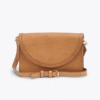 Women's Almond Leather Crossbody Purse best sale