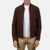 Blain Mocha Men's Brown Bomber Jacket on sale