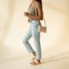 Women's Bone Leather Crossbody Purse get now