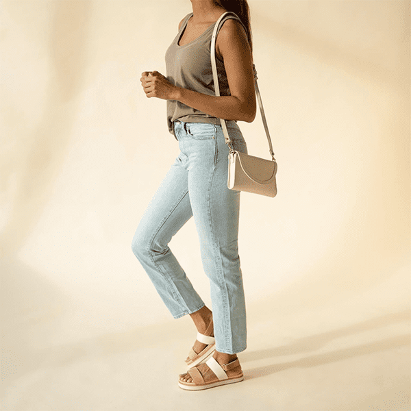 Women's Bone Leather Crossbody Purse get now