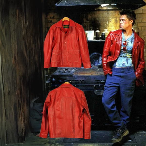 Brad Pitt Fight Club Leather Jacket get now