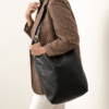 Elegant Black Leather Shoulder Bag for Women get now