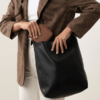 Elegant Black Leather Shoulder Bag for Women amazing offer