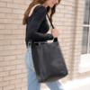 Elegant Black Leather Shoulder Bag for Women amazing offer shop now