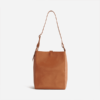 Elegant brown Leather Shoulder Bag for Women