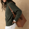 Elegant brown Leather Shoulder Bag for Women on sale