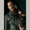 Jeffrey Morgan Black Leather Jacket on sale