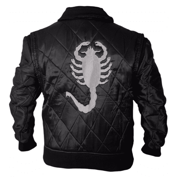Ryan Gosling Drive Scorpion Black Bomber Jacket buy now
