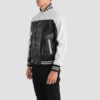 Terrance Black and Red Varsity Leather Jacket For Men on sale