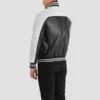 Terrance Black and Red Varsity Leather Jacket For Men add to cart
