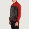 Terrance Black and Red Varsity Leather Jacket For Men best jacket