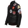 Tom Cruise Black Flight Bomber Leather Jacket From Top Gun buy now