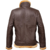 Tom Hardy Shearling Lining Brown Leather Jacket look of backside